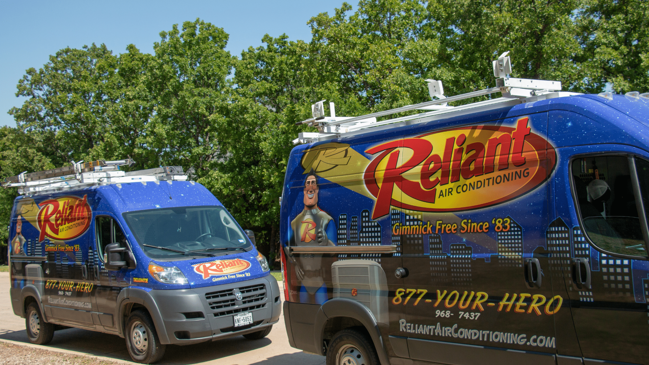 Reliant Air Conditioning Service Vans