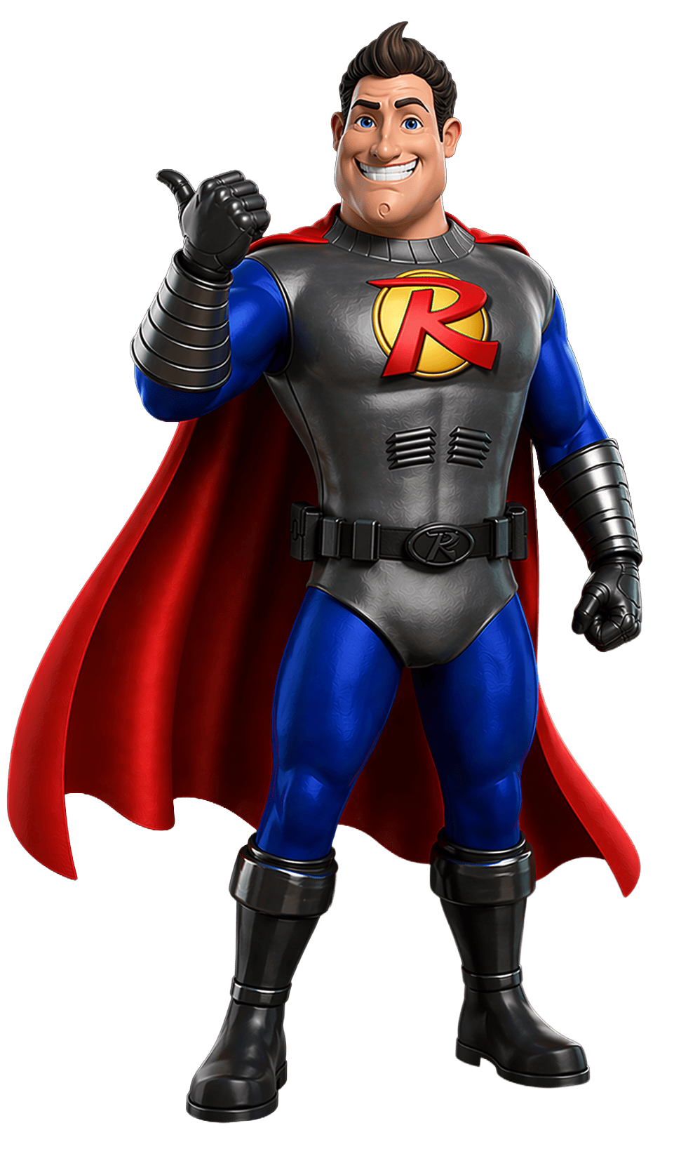 Superhero with a thumbs-up gesture